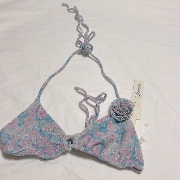 NEW For Love & Lemons Swim Collina triangle top size M - Picture 3 of 5